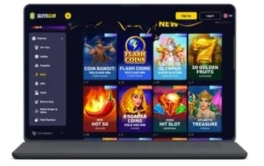 Lobby SlotsGem na laptopie
